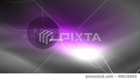 Neon lines wave background. Abstract composition Neon lines wave background. Abstract composition 46626669