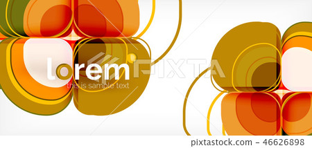 Round triangles geometric shapes composition 46626898