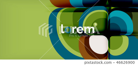 Round triangles geometric shapes composition 46626900