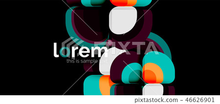 Abstract background - geometric multicolored round shapes composition. Trendy abstract layout 46626901