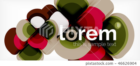 Round triangles geometric shapes composition Round triangles geometric shapes composition 46626904