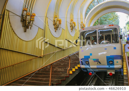 pretty car of the funicular in Kiev, Ukraine. 46626910