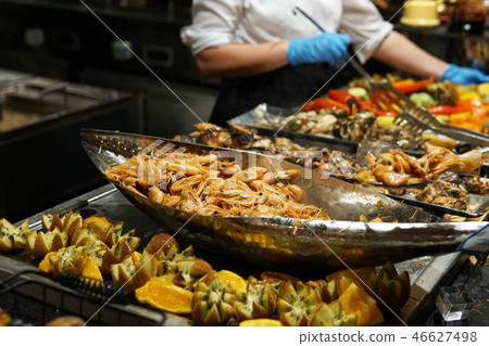 Fried and baked food delicious cuisine food 46627498