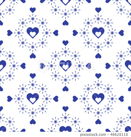 Seamless pattern with hearts Valentine's Day - Stock Illustration ...