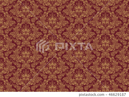 華麗的錦緞圖案 46629187