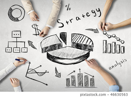 Businessteam working in collaboration Businessteam working in collaboration 46630563