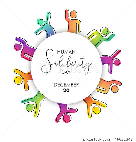 Solidarity Day illustration with diversity people Solidarity Day illustration with diversity people 46631348