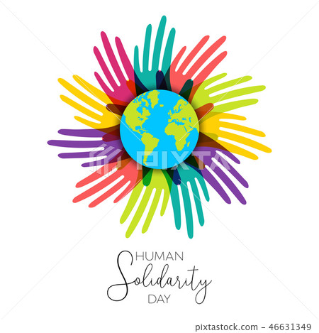 Human Solidarity Day hands of diverse world Human Solidarity Day hands of diverse world 46631349