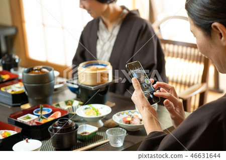 Parent-child mother-da Ryokan Dining hot-spring travel image 46631644