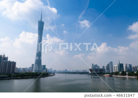 廣州塔和珠江 廣州塔和珠江 46631847