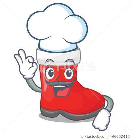 Chef christmas santa boot isolated on mascot Chef christmas santa boot isolated on mascot 46632413