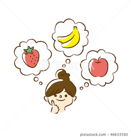 Woman who imagines fruit 46633580