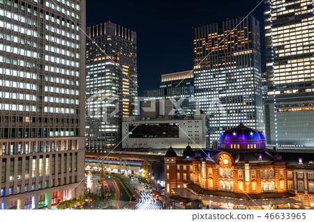 東京站丸之內夜景點亮照明 46633965