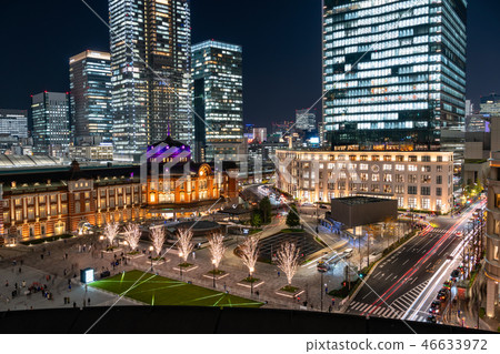 東京站丸之內夜景點亮照明 46633972