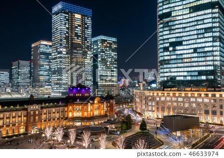 Tokyo Station Marunouchi Night view Light up Illumination 46633974