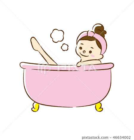 Woman who takes a bath 46634002