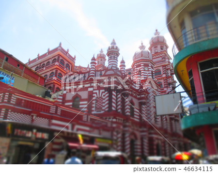 Sri Lanka Colombo Jami Ur Alpha Mosque Diorama Style 46634115