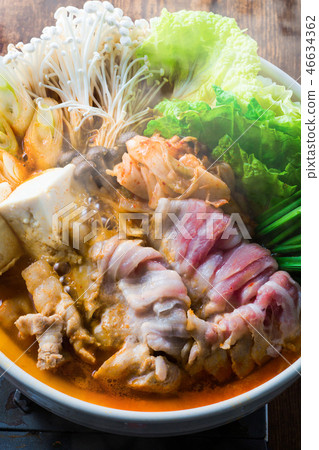 Hot pot cooking Kimchi hot pot 46634362
