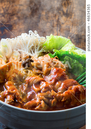 Hot pot cooking Kimchi hot pot 46634365