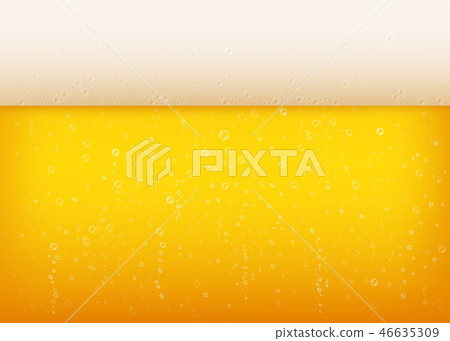 Vector lager beer background with white foam Vector lager beer background with white foam 46635309