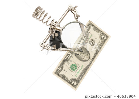 Dollars through a magnifying glass Dollars through a magnifying glass 46635904
