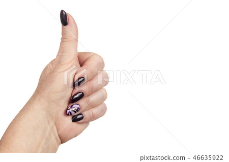 Female fist with thumb up Female fist with thumb up 46635922