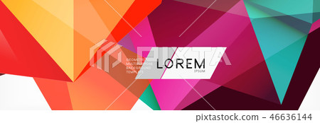 Triangle 3d polygonal art style. Future geometric design. Vector geometry futuristic illustration 46636144