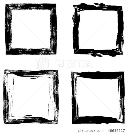 Set picture frame drawn with a stiff brush, vector - Stock Illustration ...