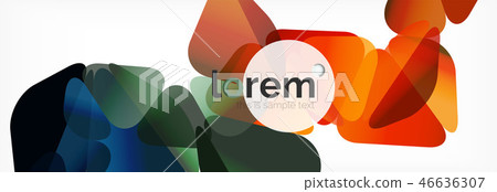 Vector colorful geometric triangle background, crystal banner design 46636307