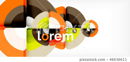 Circles and triangles geometric abstract background. Trendy abstract layout template for business or 46636611