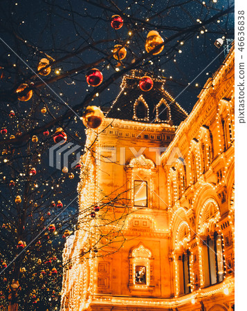 Christmas illuminations and decorations of Christmas and New Year in Moscow, Russia. Red Square 46636838