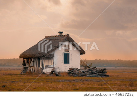 house of shepherds on the Hungarian puszta 46637252