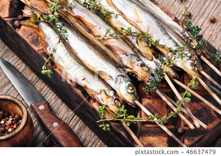 Appetizing smoked fish Appetizing smoked fish 46637479