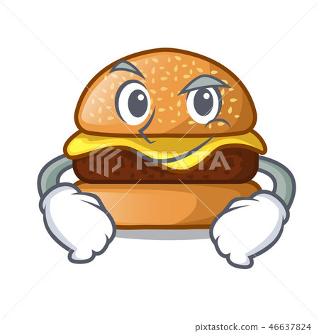 Smirking cheese tasty burger on character table Smirking cheese tasty burger on character table 46637824