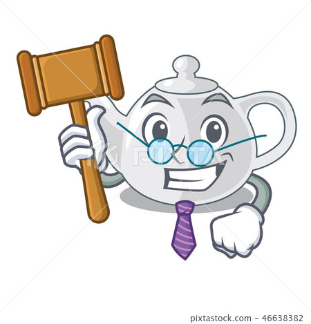 Judge teapot porcelain in a shape cartoon Judge teapot porcelain in a shape cartoon 46638382