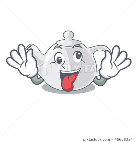 Crazy teapot porcelain in a shape cartoon Crazy teapot porcelain in a shape cartoon 46638384