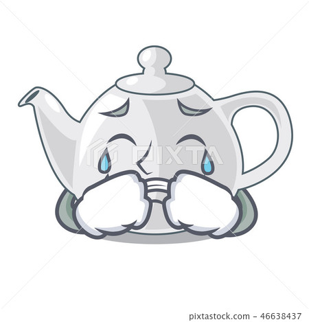 Crying porcelain teapot in table a character Crying porcelain teapot in table a character 46638437