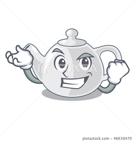 Successful porcelain teapot ceramic isolate on mascot Successful porcelain teapot ceramic isolate on mascot 46638470
