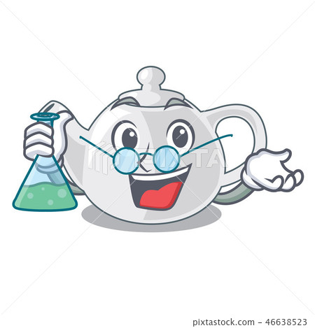 Professor porcelain teapot ceramic isolate on mascot 46638523