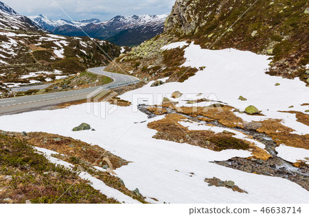 Spring Alps mountain landscape Spring Alps mountain landscape 46638714