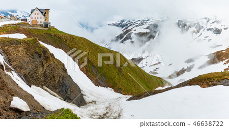 Spring Swiss Alps mountain landscape Spring Swiss Alps mountain landscape 46638722