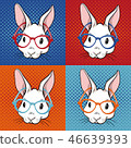 Rabbit pop art illustration 46639393