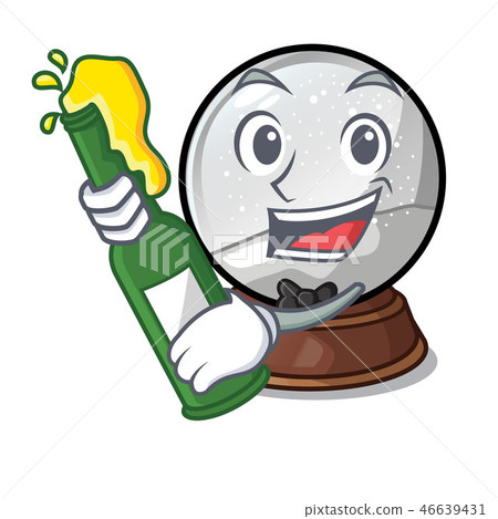 With beer christmas snow globe in shape cartoon With beer christmas snow globe in shape cartoon 46639431