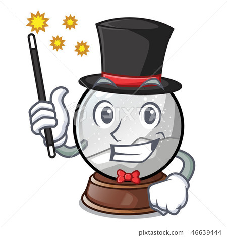 Magician christmas snow globe in shape cartoon Magician christmas snow globe in shape cartoon 46639444