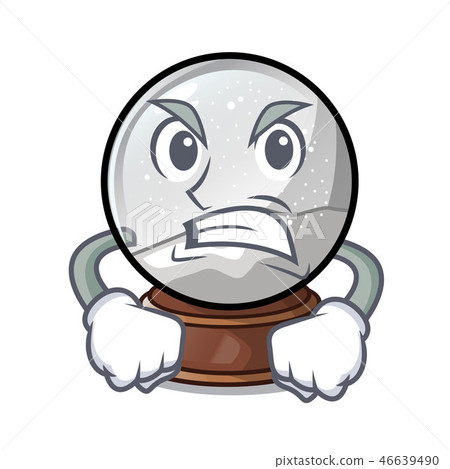 Angry ball snow and christmas cartoon tree Angry ball snow and christmas cartoon tree 46639490
