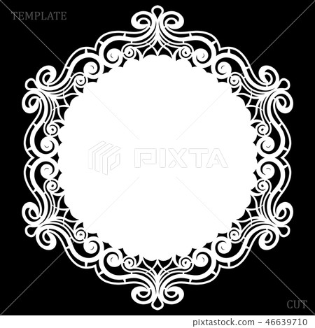 Lace round paper doily, lacy snowflake Lace round paper doily, lacy snowflake 46639710