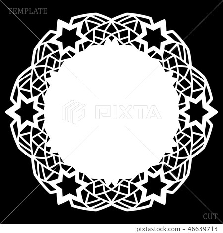 Lace round paper doily, lacy snowflake Lace round paper doily, lacy snowflake 46639713