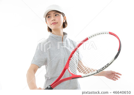 年輕的女士網球 46640650