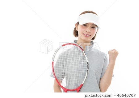 年輕的女士網球 46640707