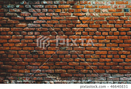 Old brick wall with red brick 46640831